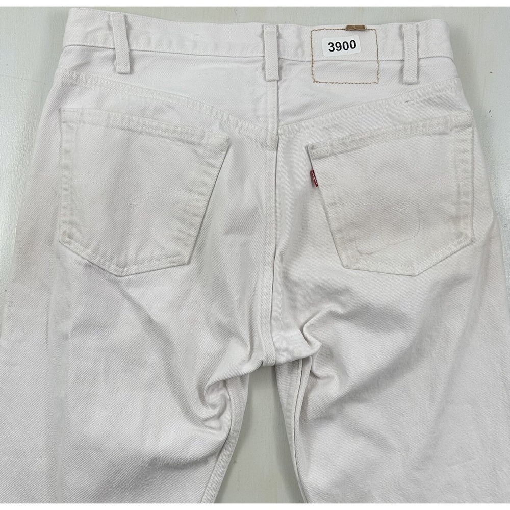Vintage Levi's Men's 501 Denim Jeans 30x27‎ White Light Wash Rigid Made in USA